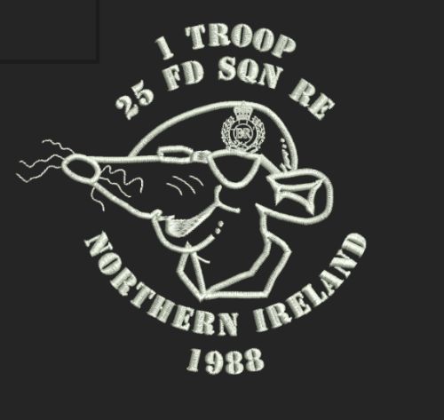 1 Troop 25 Fd Sqn Northern Ireland Embroidered T-shirt